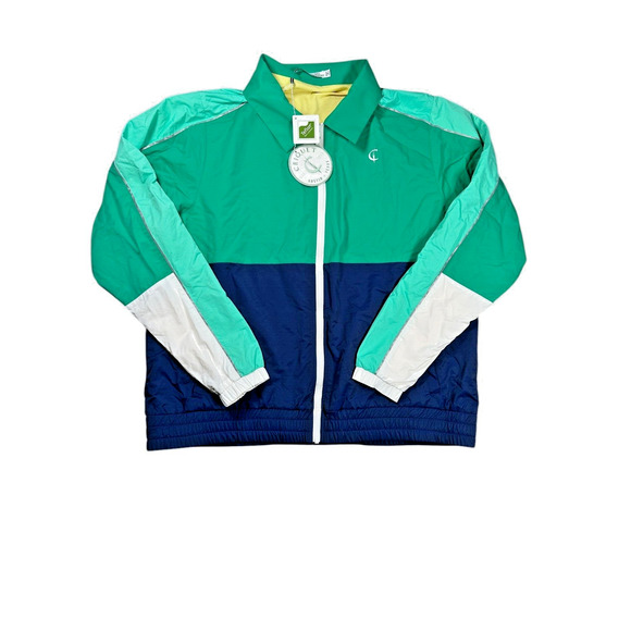 Criquet Windbreaker Jacket Mens Size XXL Golf Colorblock NWT Track Nylon